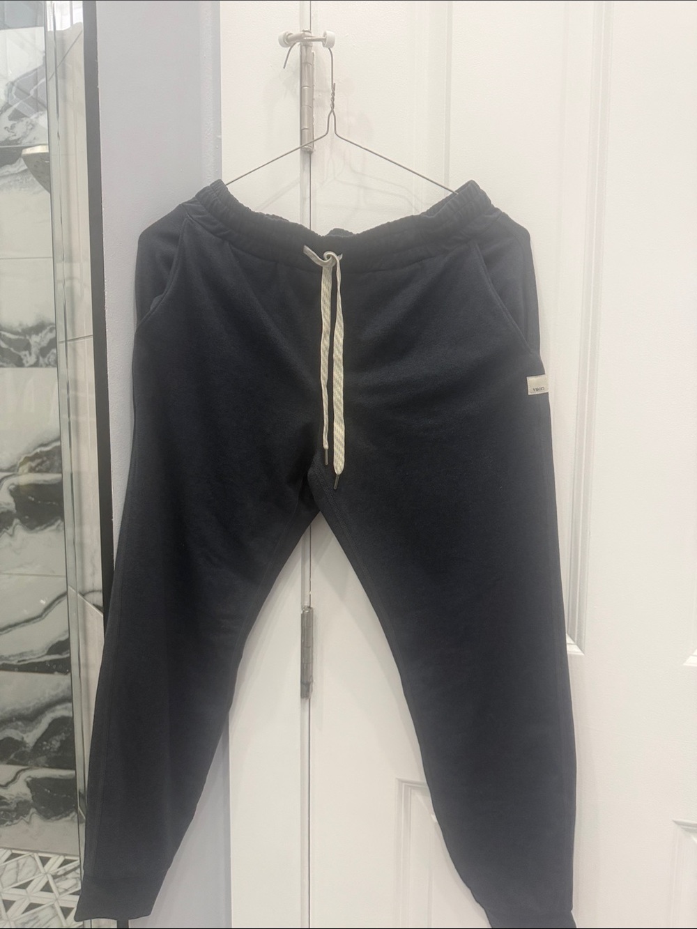 Vuori navy blue Joggers with Cream Drawcord